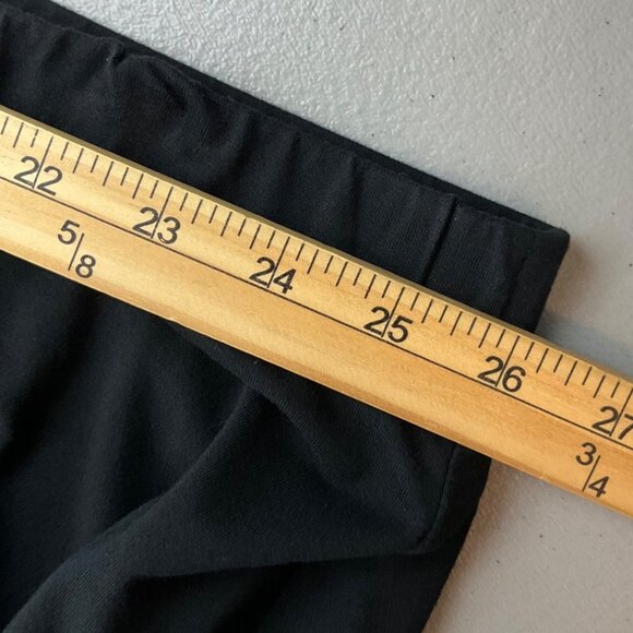 Any Wear Catherines 1X Maxi Skirt Black Asymmetrical Pull On Flowy Minimalist - Picture 6 of 9